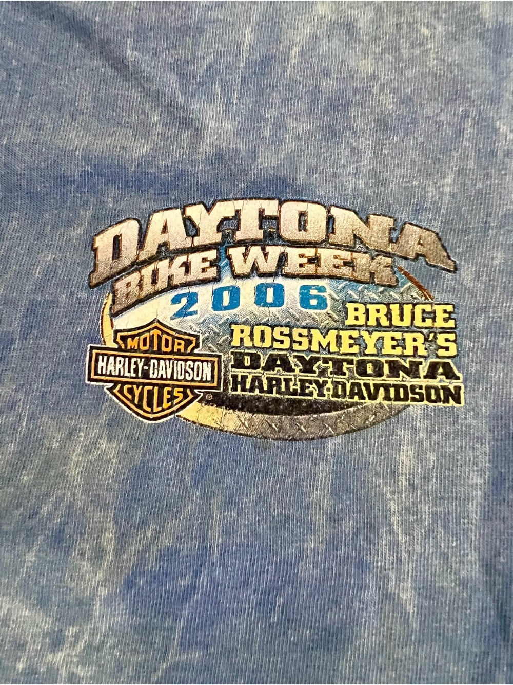 Harley-Davidson Blue Daytona Bike Week 2006 Graphic Tee Good condition